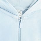 Cool Club, Bluza dziewczęca z kapturem, rozpinana, welurowa, niebieska