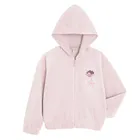 Cool Club, Bluza dziewczęca z kapturem, rozpinana, welurowa, różowa