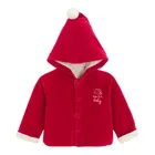 Cool Club, Bluza niemowlęca z kapturem, rozpinana, welurowa, czerwona
