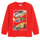 Cool Club, Bluzka chłopięca z długim rękawem, czerwona, Hot Wheels