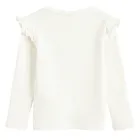 Cool Club, Bluzka dziewczęca z długim rękawem, prążkowana, biała