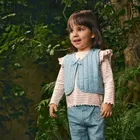 Cool Club, Bluzka dziewczęca z długim rękawem, prążkowana, biała