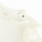 Cool Club, Bluzka dziewczęca z długim rękawem, prążkowana, biała