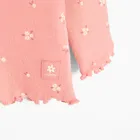 Cool Club, Bluzka dziewczęca z długim rękawem, prążkowana, różowa