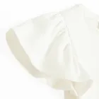 Cool Club, Bluzka dziewczęca z krótkim rękawem, prążkowana, prążkowana, biała