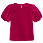 Cool Club, Bluzka dziewczęca z krótkim rękawem, welurowa, czerwona