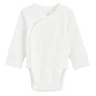 Cool Club, Body niemowlęce z długim rękawem, bawełna organiczna, białe, zestaw, 2 szt.