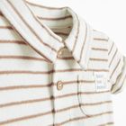 Cool Club, Body polo chłopięce z krótkim rękawem, frotte, beżowe