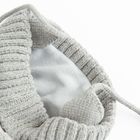 Cool Club, Czapka dziewczęca z pomponami, wiązana, szara