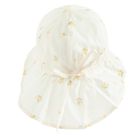 Cool Club, Czapka safari dziewczęca, wiązana, UV 50, biała