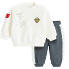 Cool Club, Dres chłopięcy, biało-niebieski, Auta