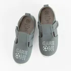 Cool Club, Kapcie chłopięce, szare, skórzana wkładka, Zdrowa Stopa