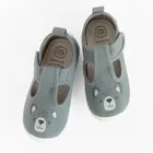 Cool Club, Kapcie dziecięce, szare, skórzana wkładka, Zdrowa Stopa
