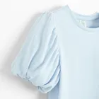 Cool Club, Komplet dziewczęcy, Bluzka z krótkim rękawem, Spodnie materiałowe, wide, niebieski