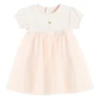 Cool Club, Komplet dziewczęcy, Body sukienka z krótkim rękawem, Bolerko, różowy