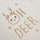 Cool Club, Komplet dziewczęcy, Piżama, Szlafrok, ecru, czerwone, renifer, Oh Deer