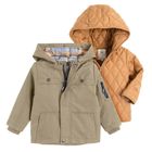 Cool Club, Kurtka chłopięca z kapturem, 3w1, khaki, brązowa