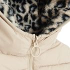 Cool Club, Kurtka dziewczęca z kapturem, dwustronna, ocieplana, beżowa