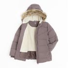 Cool Club, Kurtka dziewczęca z kapturem, ocieplana, ciemnofioletowa