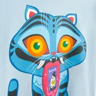 Cool Club, Luźny t-shirt dziewczęcy, niebieski, K-Pop Demon Hunters