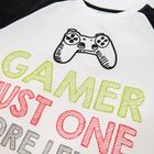 Cool Club, Piżama chłopięca, biało-czarna, Gamer just one more level