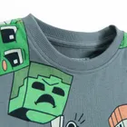 Cool Club, Piżama chłopięca, szara, Minecraft