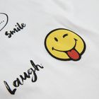 Cool Club, Piżama dziewczęca, biało-czarna, Smiley World