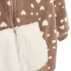 Cool Club, Piżama jednoczęściowa dziewczęca z kapturem, ocieplana, brązowa