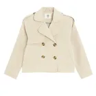 Cool Club, Płaszcz dziewczęcy, cropped, beżowy