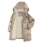 Cool Club, Płaszcz dziewczęcy z kapturem, ocieplany, złoty