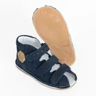 Cool Club, Sandały chłopięce, profilaktyczne, skórzane, granatowe, Zdrowa Stopa