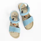 Cool Club, Sandały dziewczęce, niebieskie, skórzana wkładka, Lilo i Stitch