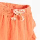 Cool Club, Spódnico-spodenki dziewczęce z lnem, pomarańczowe
