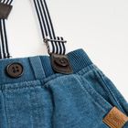 Cool Club, Spodnie chłopięce z szelkami, niebieskie, denim