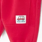 Cool Club, Spodnie dresowe chłopięce, baggy, ocieplane, czerwone