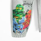 Cool Club, Spodnie dresowe chłopięce, szare melanż, LEGO Ninjago