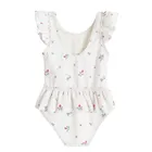 Cool Club, Strój kąpielowy dziewczęcy jednoczęściowy, UV 50, ecru