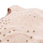 Cool Club, Sukienka dziewczęca bez rękawów, cekiny i róże, złota