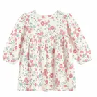 Cool Club, Sukienka dziewczęca z długim rękawem, beżowa