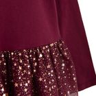 Cool Club, Sukienka dziewczęca z długim rękawem, bordowa