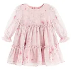 Cool Club, Sukienka dziewczęca z długim rękawem, różowa