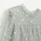 Cool Club, Sukienka dziewczęca z długim rękawem, szara