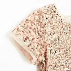 Cool Club, Sukienka dziewczęca z krótkim rękawem, welurowa, złota