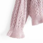 Cool Club, Sweter dziewczęcy, rozpinany, ażurowy, fioletowy
