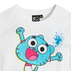 Cool Club, T-shirt chłopięcy, biały, Gumball