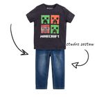 Cool Club, T-shirt chłopięcy, szary, Minecraft