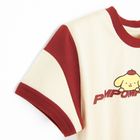 Cool Club, T-shirt dziewczęcy, crop top, beżowy, Hello Kitty and Friends