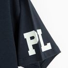 Cool Club, T-shirt dziewczęcy, crop top, granatowy