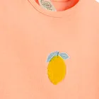 Cool Club, T-shirt dziewczęcy, prążkowany, pomarańczowy