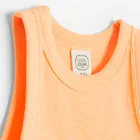 Cool Club, Top dziewczęcy bez rękawów, prążkowany, pomarańczowy fluo